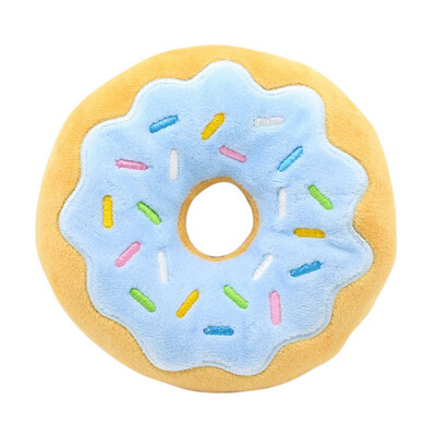

Pet Plush Chew Toy Cotton Simulation Donut Play Toys For Pet Dog Puppy Cat Tugging Chew Squeaker Quack Sound Donut Toys
