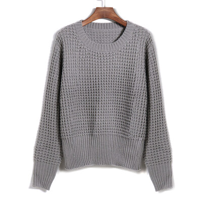 

Ladies Women Knitted Basic Loose Knitwear Long Sleeve Pullover Sweater Tops