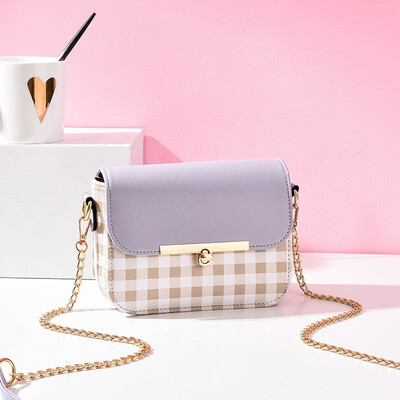 

Summer Colour-Coloured Chain Bag Ladys New Korean Chao Baitie Single Shoulder Slant Bag Fashion Square Bag