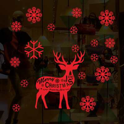 

〖Follure〗Merry Christmas Cute Elk Removable Wall Sticker Home Decoration