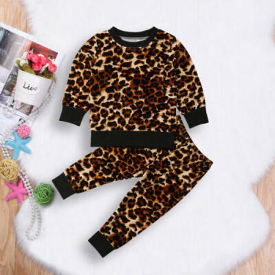 

2PCS Toddler Kids Baby Girls Winter Outfits Set T Shirt TopsPants Clothes HH