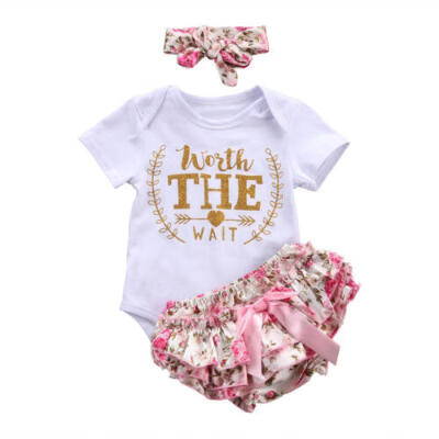 

Newborn Infant Kids Baby Girl Floral Clothes Jumpsuit Romper Shorts Outfits Set