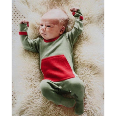 

Christmas Baby Boy Girl Xmas Elf Coverall One-piece Jumpsuit Romper Hat Clothes