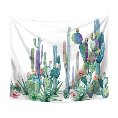 

Colorful Cactus And Moon Psychedelic tapiz Printed Polyester Fabric Wall Decor Hanging Tapestry Wall Gifts for Parents 59" x 51