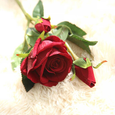 

Gobestart Artificial Fake Roses Flannel Flower Bridal Bouquet Wedding Party Home Decor A