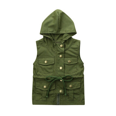 

Toddler Kids Baby Boy Girl Zipper Vest Coat Fashion Hooded Waistcoat Jacket Tops