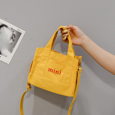 

Tailored Women Small Fresh Literary Canvas Handbag Messenger Bag Handbag Shoulder Bag