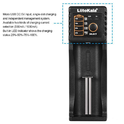 

LiitoKala Lii-100 Battery Charger for 12V37V32V385V AAAAA 1865018350104401450016340 NiMH Lithium Rechargeable Batterie