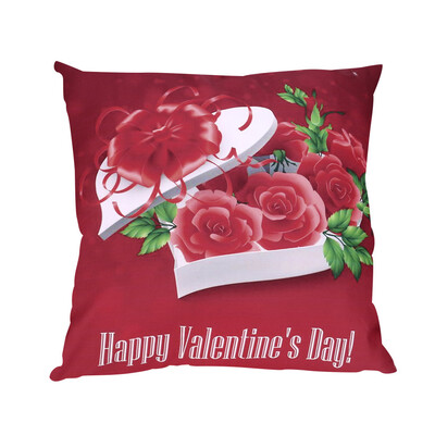 

JPGIF Valentines Day Print Pillow Cases Polyester Sofa Car Cushion Cover Home Decor