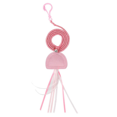 

Tease Cat Toy Pet Bell Spring Rope Tease Cat Wand Jellyfish Shaped Finger Toy Cat Scratching Toy Cat Tree Accessories