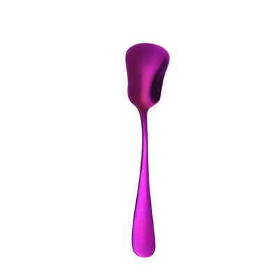 

Toponeto Colorful Spoon Handle Spoons Flatware Ice Cream Drinking Tools Kitchen Gadget