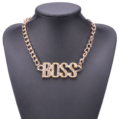 

hip hop necklace 1 piece chain necklace fashion punk style letter pendant fashion pop jewelry
