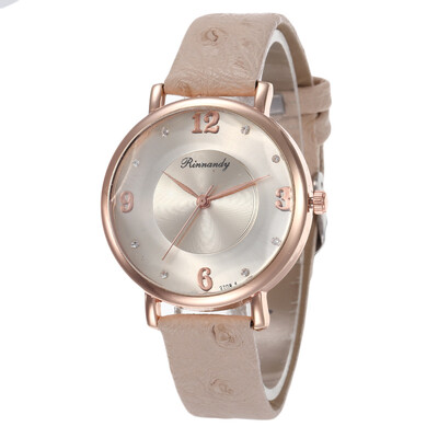 

Summer new hot-selling digital diamond womens leather watch student simple pop watch