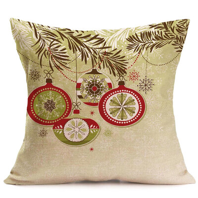 

Siaonvr Merry Christmas Linen Pillow Cases Sofa Cushion Cover Home Decoration
