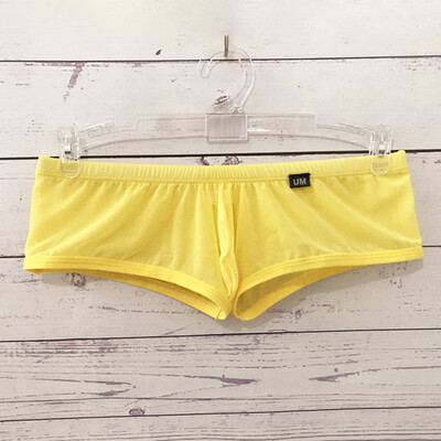 

Mens Sexy Low Rise Boxer Briefs Breathable Elastic Underwear Trunks Underpants