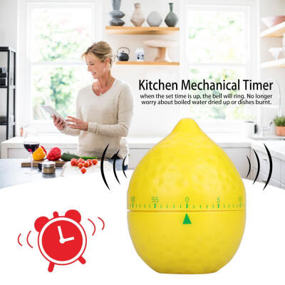 

Greensen Kitchen Mechanical Timer Manual Lemon Shape Counters for Home Cooking Timing Tool