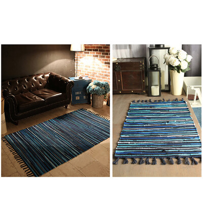 

Gobestart Fashion Area Rugs Mediterranean Style Cotton Kitchen Oblong Shape Multi-Usage