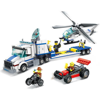 

Wange Building Kits Compatible With Lego City Police Helicopter Truck 993 Blocks Educational Toys Hobbies For Children