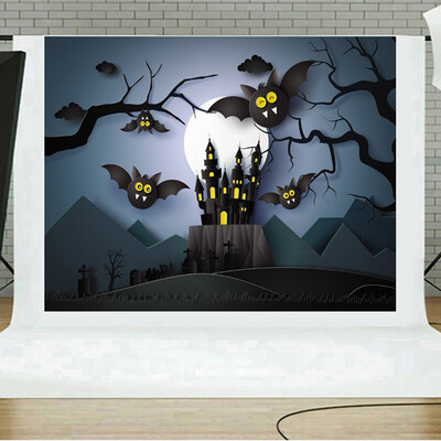 

Toponeto Halloween Backdrops Pumpkin Vinyl 5x3FT Lantern Background Photography Studio