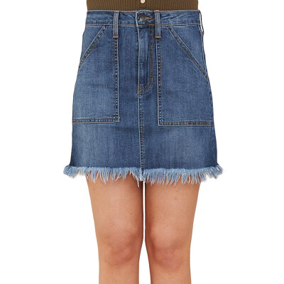 

Fringed denim skirt womens summer 2019 casual skirt 65159