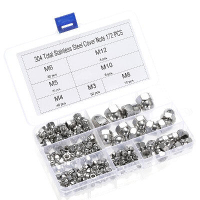 

DIN1587 -3M-4M5M6M-8M-10M12 304 Stainless Steel Cap Nut Set Hexagon Nuts