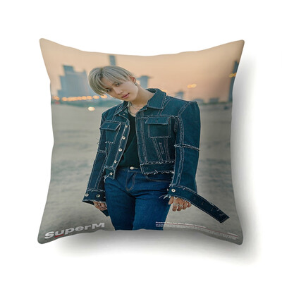 

redCherry Kpop SuperM Jopping Square Throw Pillow Case Cushion Cover 18x18 inch