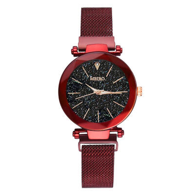 

Luxury Brand Quartz Stainless Steel Band Magnet Buckle Starry Sky Analog Wrist Watch Women Fashion Trends Watches Reloj Mujer