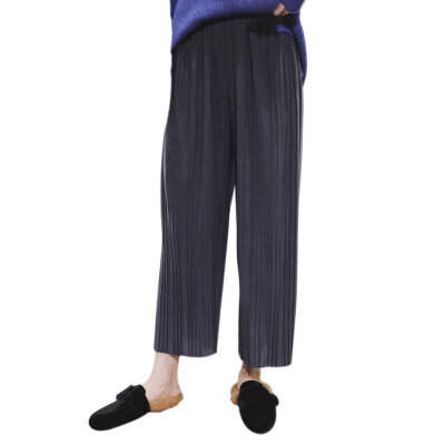 

Hot Sale Women High Waist Chiffon Trousers Pants Loose Casual Style Solid Color Pants Wide Leg Pants