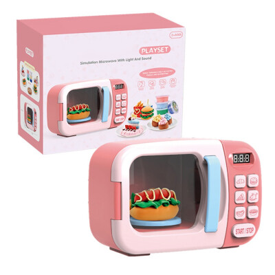 

Siaonvr Baby Role Playing Toy Electric Household Appliances Analog Microwave Toy Set