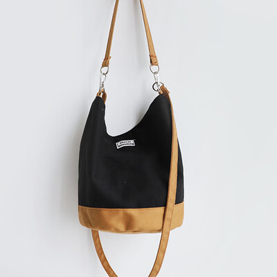 

Tailored New Fashion Canvas Bag Female Shoulder Bag Literary Wind Cloth Bag Bucket Bag