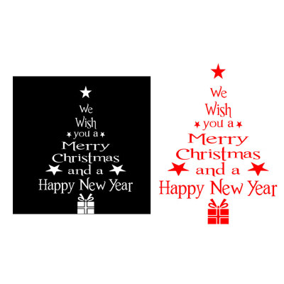 

Christmas New Year Letters Wall Sticker Decal Removable PVC Bedroom Living Room Wall Decoration