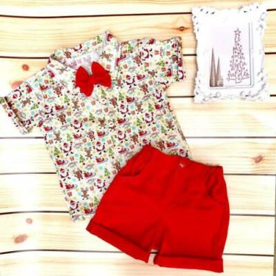 

Toddler Kid Baby Boy Christmas Cartoon Tops T-shirt Pants Shorts Outfits Clothes