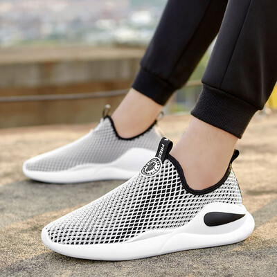 

2019 new mens shoes summer breathable mesh shoes mens sports shoes travel nets wild running tide shoes