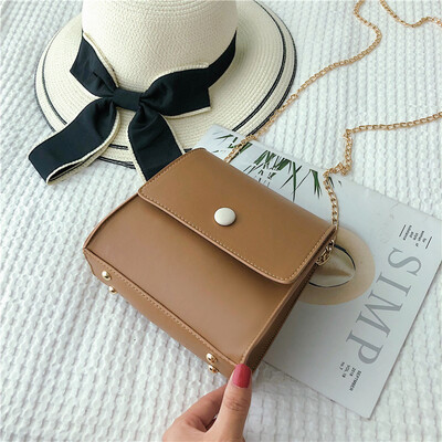 

2019 new wave Korean version of the simple temperament chain small square bag female fresh fashion casual wild shoulder Messenger bag
