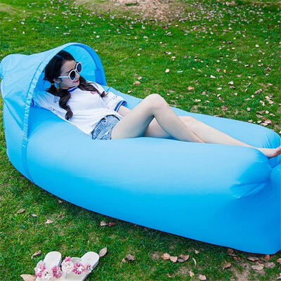 

Inflatable Folding Sleeping Lazy Bag Waterproof Portable Air Sofa Pocket Outdoor Beach Camping Sleeping Bed Shade Air Be