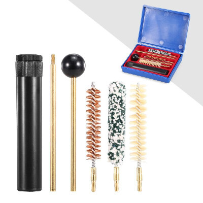 

6 PCS Hunting Barrel Cleaning Kit 35738cal 9MM Brush Kit Hunting Gear Cleaning Tool Set with Storage Box