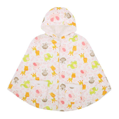 

Baby Cloak Winter Hooded Thickening Cartoon Loose Soft Velvet Warm Coats