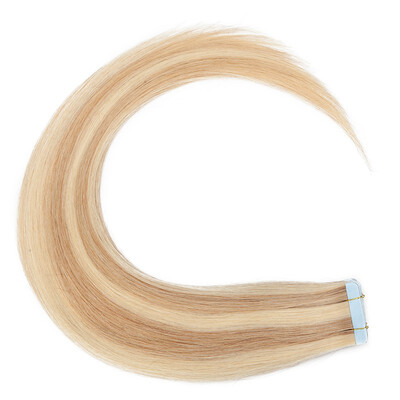 

Tape in Human Hair Extensions Highlight Balayage Long Straight Skin Weft Glue in Hairpieces Invisible Double Sided Tape