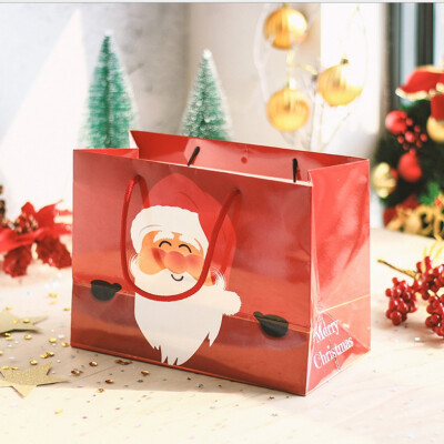 

Siaonvr Santa Claus Candy Bags Kids Gifts Pouch Elk Paper Tote Bag Merry Christmas Decor