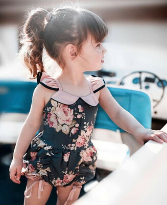 

Toddler Kids Baby Girl Flower Ruffle Romper Bodysuit Jumpsuit Outfits Sunsuit