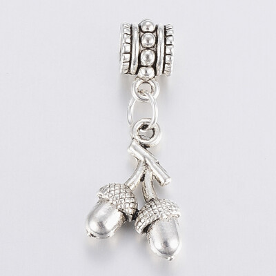 

Alloy European Dangle Beads Large Hole Pendants Pine Cone Antique Silver 30mm Hole 4mm Pendant 165x12x4mm