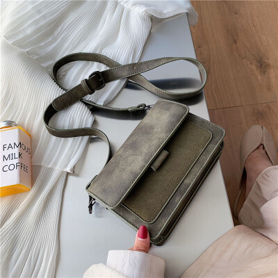 

Advanced foreign gas bag chic retro foreign gas bag new 2019 autumn small square bag single shoulder oblique satchel bag