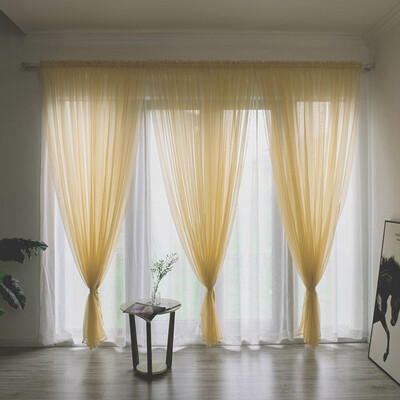 

Toponeto Leaves Sheer Curtain Tulle Window Treatment Voile Drape Valance 1 Panel Fabric
