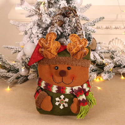 

Siaonvr Santa Claus Gift Bags Merry Christmas Candy Bags Snowman Decorative Gift