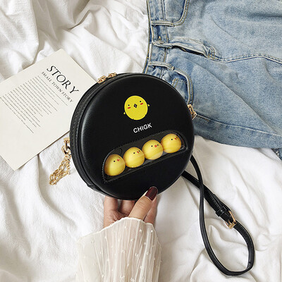 

Net red ins small bag cartoon transparent small round bag new 2019 cute chain womens bag one-shoulder bag one-shoulder bag o
