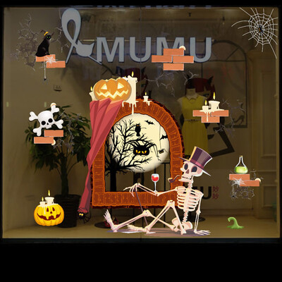 

〖Follure〗Halloween Decoration Bar Party Party Halloween Static Stickers