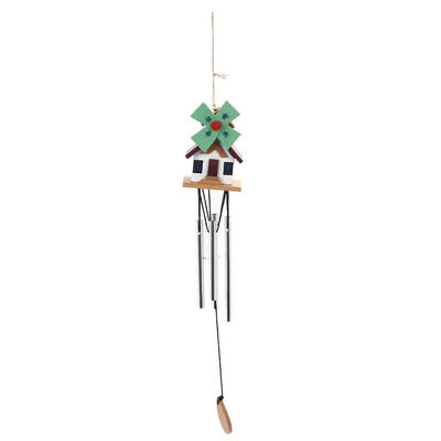 

Outdoor Living Unique Windmill Copper Log-cabin Metal Wind Chimes