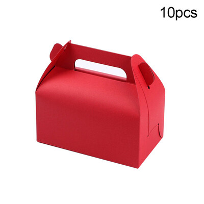 

10Pcs Paper Muffins Bakery Wrapping Packing Cupcake Candy Boxes with Handle