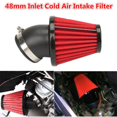 

New 48mm Universal Motorcycle 45° Cold Air Inlet Intake Tapered Filter Cleaner