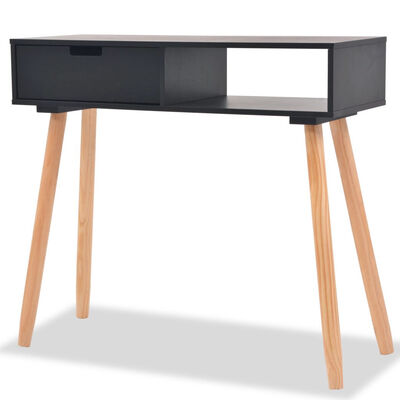 

Console Table Solid Pinewood 315"x118"x283" Black